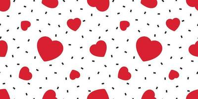 Heart seamless pattern valentine vector gift wrap paper scarf isolated repeat wallpaper tile background illustration