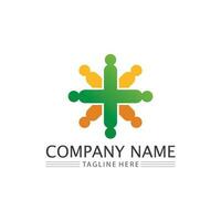 People logo, Team, Succes people work, Group and Community, Group Company and Business logo vector and design Care, Family icon Succes logo