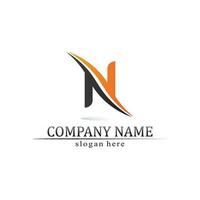 N Letter Logo Template vector