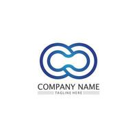 Logotipo de diseño infinito y 8 icono, vector, signo, logotipo creativo para empresas y símbolo de infinito corporativo vector