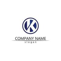 K logo design K letter font Concept Business logo vector and design initial company
