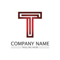 letter T logo image and font T design graphic  vector