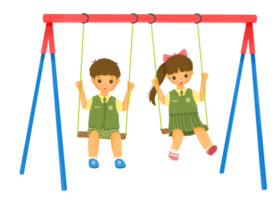 Kindergarten Kid Play Swing png