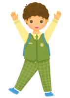 Happy Kid Kindergarten Uniform png