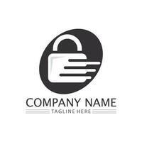 key and lock icon padlock logo and symbol vector design