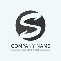 Business corporate letter S logo design vector. vector