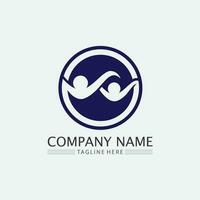 People logo, Team, Succes people work, Group and Community, Group Company and Business logo vector and design Care, Family icon Succes logo