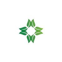 Tree leaf vector logo design, eco-friendly concept.