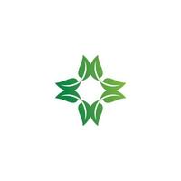 Tree leaf vector logo design, eco-friendly concept.