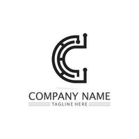 C logo for Vitamin and font C letter Identity and design business vector