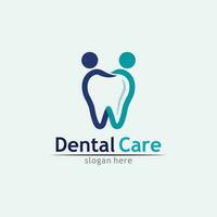 Ilustración de vector de plantilla de logotipo dental