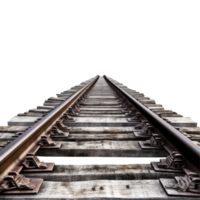 Railroad track isolated on transparent background. railway track png