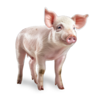 porc isolé sur transparent Contexte génératif ai png