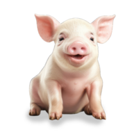 porc isolé sur transparent Contexte génératif ai png