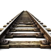 Railroad track isolated on transparent background. railway track png