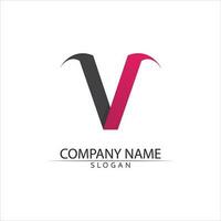 V Letter Logo Template vector