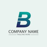 b font icon and  letter b logo vector. B logo symbol icon design template. vector