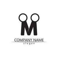 M Letter Logo Template vector