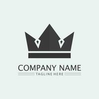 Crown Logo and queen, king logo designTemplate vector illustration