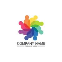 People logo, Team, Succes people work, Group and Community, Group Company and Business logo vector and design Care, Family icon Succes logo