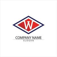 W Letter Logo Template vector