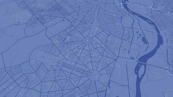 blu Stampa delhi carta geografica sfondo ciclo continuo. Filatura in giro India città aria filmato. senza soluzione di continuità panorama rotante al di sopra di centro sfondo. video