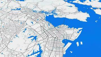 cinzento azul Bangalore mapa fundo laço. fiação por aí Índia cidade ar imagens de vídeo. desatado panorama rotativo sobre centro da cidade pano de fundo. video