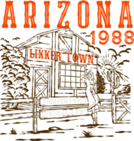 logotipo vintage ocidental Arizona png