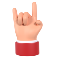 Horn Hand Gesture 3D Icon png