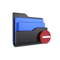 Eliminar carpeta 3d icono png