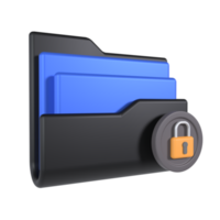 Lock Folder 3D Icon png