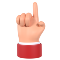 Index Up Hand Gesture 3D Icon png