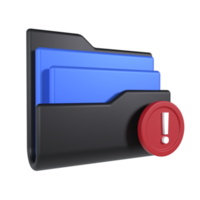 Folder Warning 3D Icon png