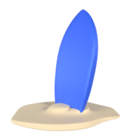 surfen bord 3d icoon ui PNG transparant achtergrond