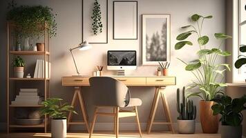 Modern office interior design . Contemporary workspace for creative business. image. photo