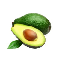 avokado png, avokado frukt med transparent bakgrund ai genererad png