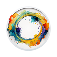 Abstract round frame with transparent background png