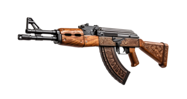 Gewehr png, ak 47 transparent Hintergrund, Gewehr transparent Hintergrund ai generiert png