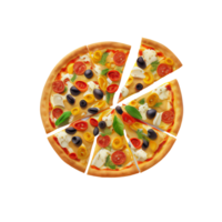 pizza, pizza png, pizza met transparant achtergrond ai gegenereerd png