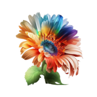 bunt Blume png, bunt Blume transparent Hintergrund ai generiert png