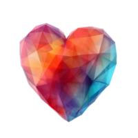 3d cuore png, 3d cuore grassetto colore ai generato png