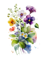 Watercolor Flower, Watercolor Flower , Watercolor Colorful Spring Flowers , Flower Background png