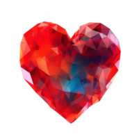 3d cuore png, 3d cuore grassetto colore ai generato png