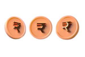 3d hacer moneda moneda rupia transparente , el plastico, lindo, transparente png