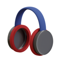 3d prestados auriculares Perfecto para música diseño proyecto png