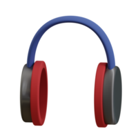 3d prestados auriculares Perfecto para música diseño proyecto png