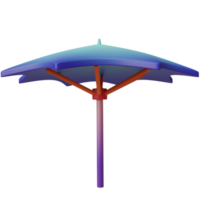 3d kleurrijk oceaan parasol png