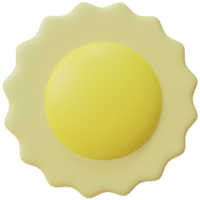 3d stylish sun bright png