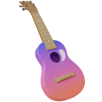 3d colorful guitar png