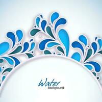 Abstract background with blue abstract pattern can be use as flyer, banner or poster. Save water concept. vector